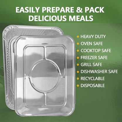 Thickened 35 Pack Heavy Duty Aluminum Pans, 8x8 Small Disposable Aluminum Baking Pans, Square Tin Foil Roasting Tray for Cooking, Meal Prep, Catering, Events, Carton Packaging