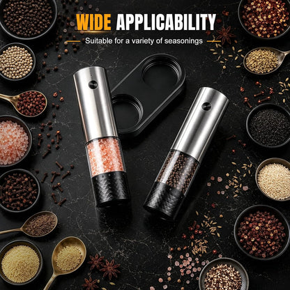 Rechargeable Electric Salt and Pepper Grinder Set 2 Pack, Kitchen Gadgets