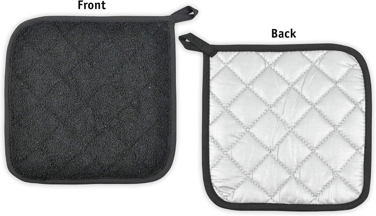 DII Basic Terry Collection Quilted 100% Cotton, Pan Handle, Nautical Blue