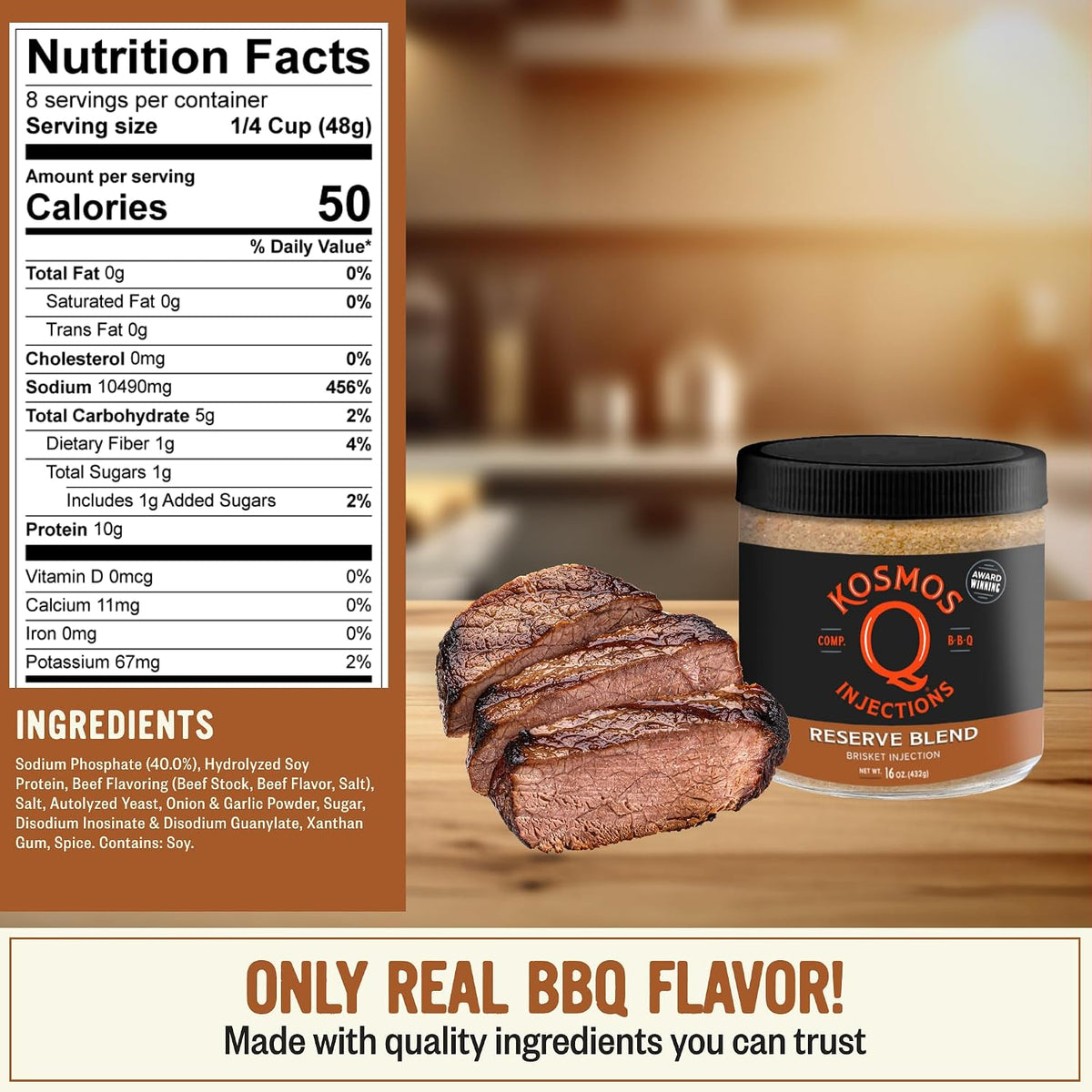 Kosmos Q Original BBQ Pork Injection, Meat Marinade, 16 Oz