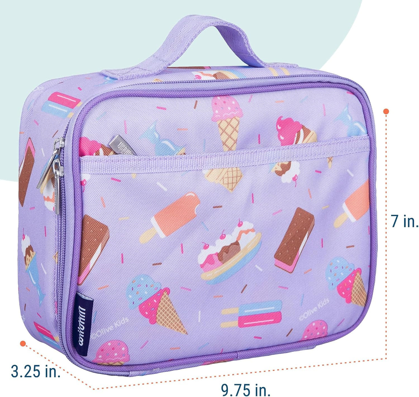 Wildkin Kids Insulated Lunch Box, Keeps Food Hot or Cold, BPA-Free with Mesh Pockets & Easy-Clean Lining – Ideal for School, Travel & Daycare – Holographic
