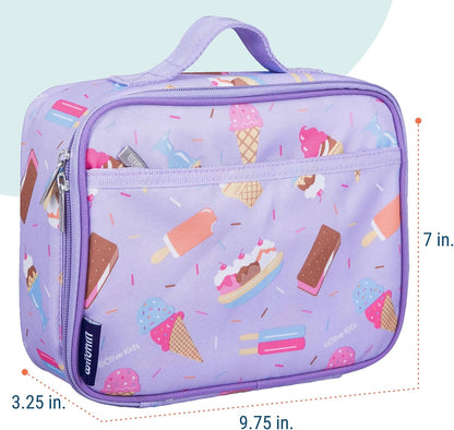 Wildkin Kids Insulated Lunch Box, Keeps Food Hot or Cold, BPA-Free with Mesh Pockets & Easy-Clean Lining – Ideal for School, Travel & Daycare – Holographic