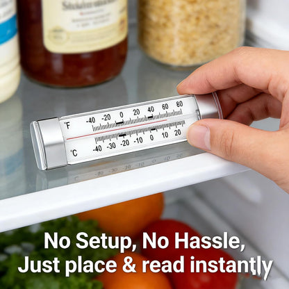 2 Pack Analog Refrigerator Thermometer for Cooler, Fridge & Freezer