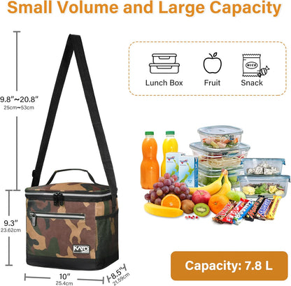Tirrinia Insulated Lunch Box for Men/Women, Leakproof Lunch Bag for School Work, Large Lunch Tote Kids Boys Girls Student Back to School, Soft Cooler Office Picnic Beach Camping for Adults, Charcoal