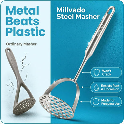 Millvado Slotted Spoon Stainless Steel, Straining & Serving - 15 In.Utensil