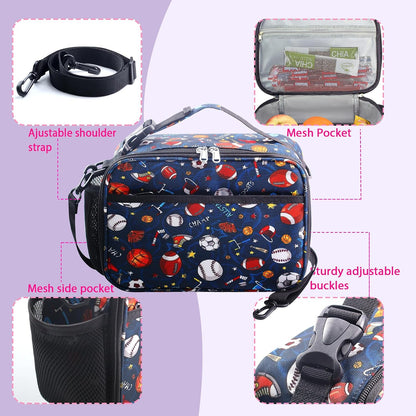 RLGPBON Kids Lunch Bag,Insulated Lunch Box for Girls,Lunch Bag Toddler Teen,School Daycare Cute Travel bags