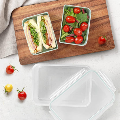 carrotez Food Storage Containers with 3 Removable Compartments, Food Prep Container with Airtight Lids, Portion Control Container, Microwave Safe, Reusable, 4.64 Cup (1100ml)