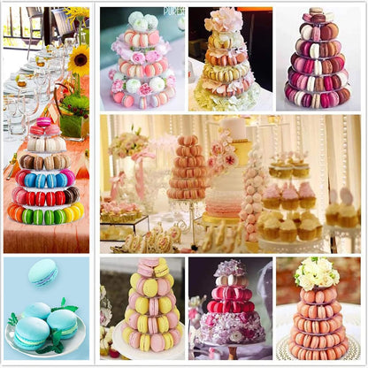 3 Tiers Round Cupcake Stand, Acrylic Cake Tower Stand Holder Macaron Display Rack Cookie Candy Buffet Desserts Platter with Base for Baby Shower, Birthday Party, Wedding, Party (3-Tiers with Base)