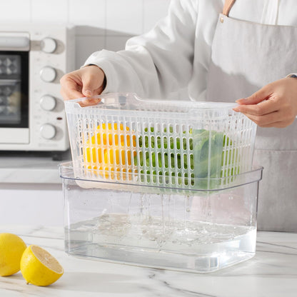 SIMPLEMADE Clear Refrigerator Organizer Bins - Clear Bins for Fridge, Containers for Fridge and Freezer, Multipurpose Storage for Kitchen, Office, Bathroom, Pack of 3 (Design 2)