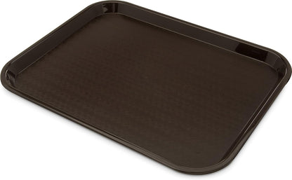 Carlisle FoodService Products Café Cafeteria Tray, Fast Food Tray for Restaurant or Commercial Use, 14" x 18", 1 Count, Black