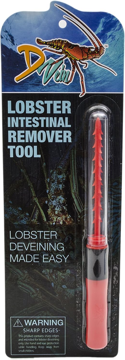 D Vein Lobster Deveiner - Simple to Use Lobster Cleaner Tool - Perfect for Divers and Lobster Lovers to Use with Lobster Crackers, Lobster Picks and Lobster Kits - Green