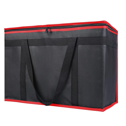 Bodaon Insulated Food Delivery Bag, XXXL Pizza Delivery Bags for Hot and Cold Food, Commercial, Large Capacity Reusable Warming Bag, Catering Cooler Bag for Rideshare, Warmers for Parties (Black, 1Pk)