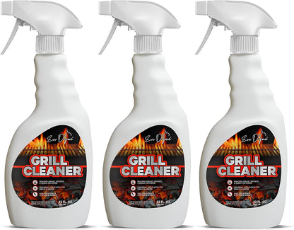 Evo Dyne Grill Cleaner Spray (32 oz), Made in USA - Quickly Cleans BBQ Burnt-on Foods and Grease from Grill Grates - Heavy Duty, Fast-Acting Formula, Less Scrubbing - Food Safe Grill & Oven Degreaser