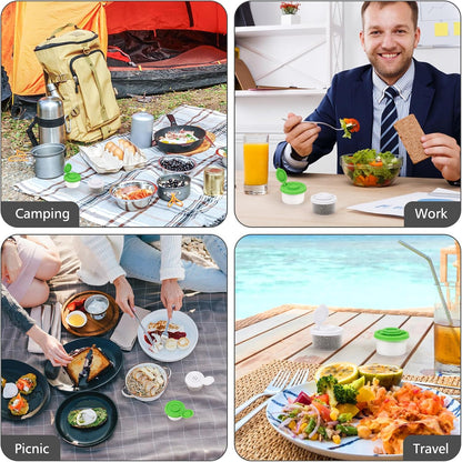 Accmor Salt and Pepper Shakers, Mini Salt Shaker to go Moisture Proof Salt Pepper Shakers Spice Container Dispenser for Camping Picnic Lunch Boxes Travel Kitchen