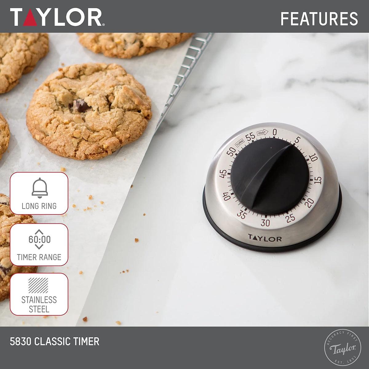 Taylor Mechanical Kitchen Timer 60 Minute