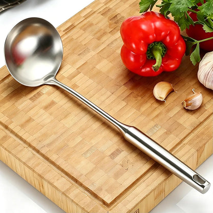 304 Stainless Steel Soup Ladle, Large Ladle with Long Hollow Handle, for Cooking, Stirring, Soup, Sauce, Dishwasher Safe (1, Soup Ladle)