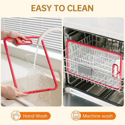 2Pcs White Glass Cutting Board for Kitchen, Tempered Glass Chopping Board with Non-Slip Edges, Dishwasher Safe Clear Cutting Board Set, Heat & Shatter Resistant,15"×11" & 13"×9"