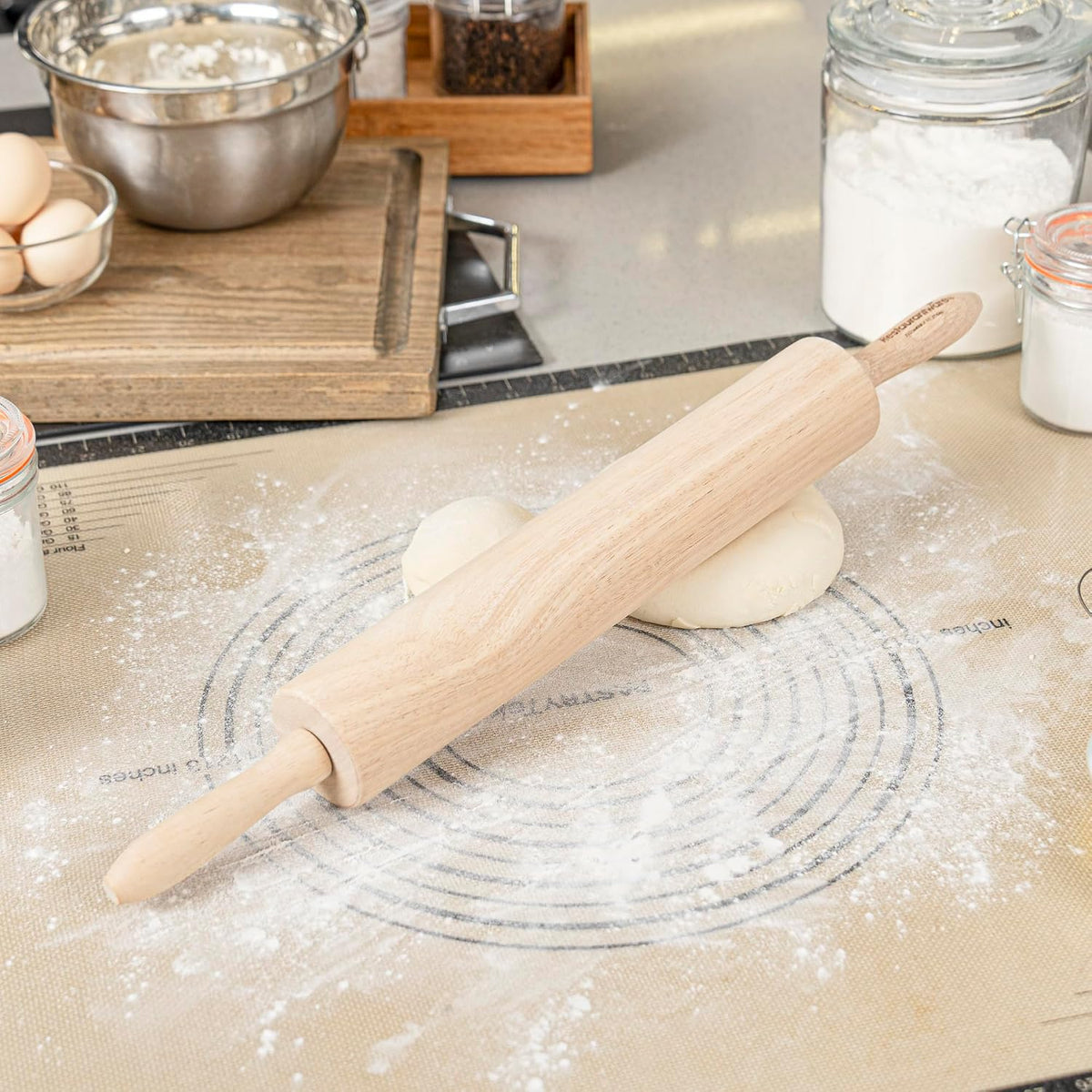 Restaurantware 12 in Wood Beech Asian Dowel Rolling Pin
