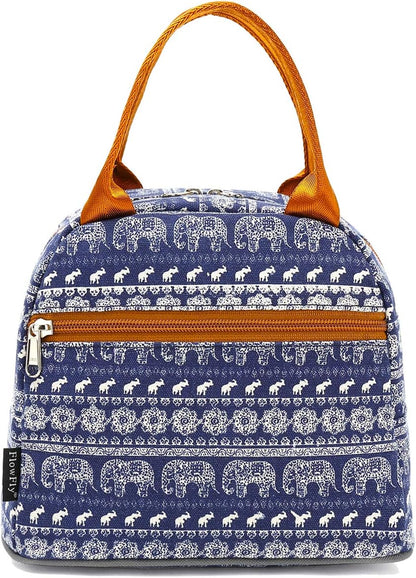 FlowFly Insulated Lunch Cooler Bag - Tote Bag Organizer for Women/Men, Black - Colors B