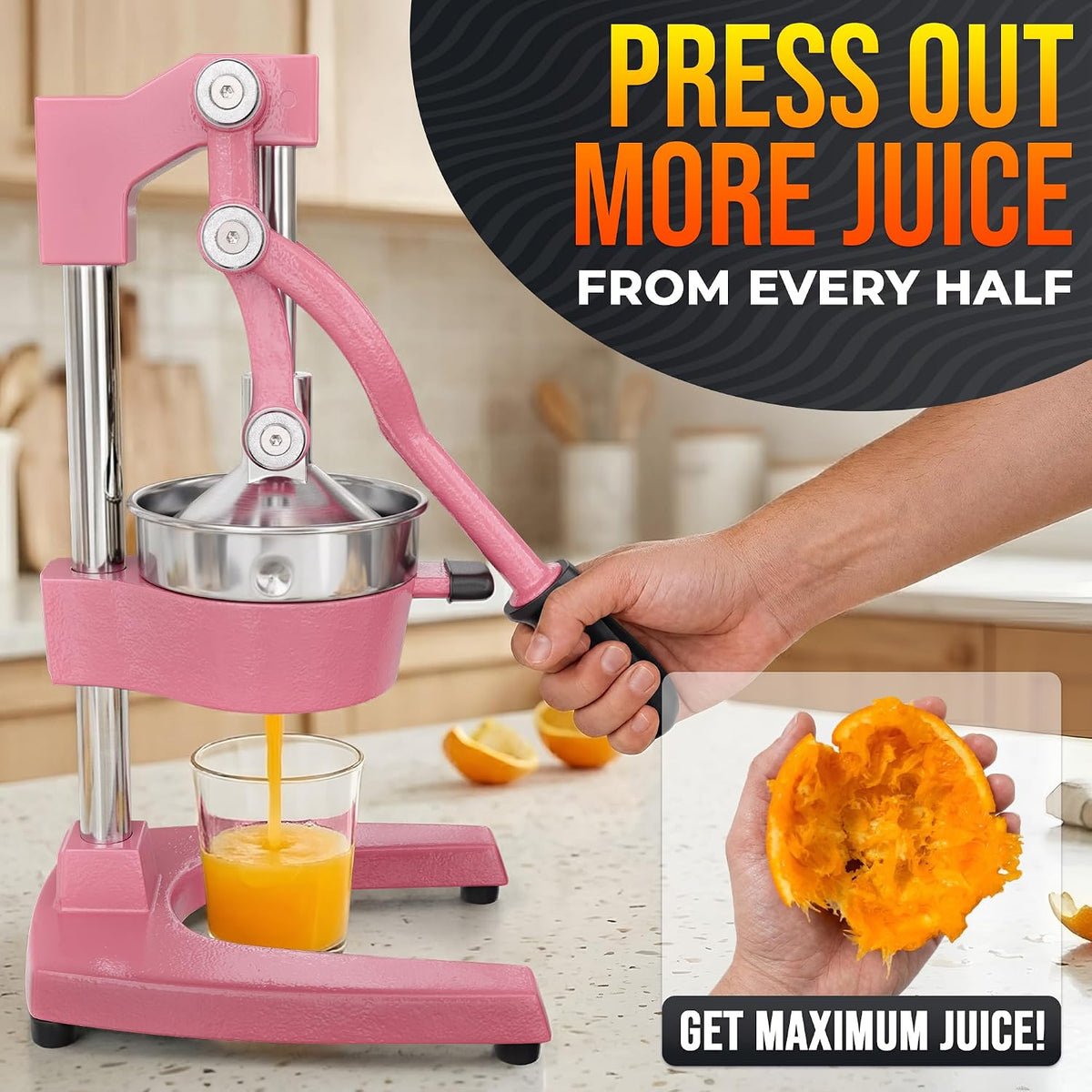 NADOBA Lemon Squeezer and Lime Squeezer, Max Extraction Citrus Hand Juicer