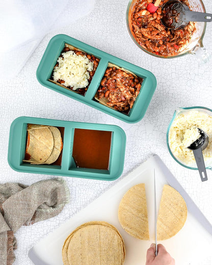 Souper Cubes 2 Cup Silicone Freezer Tray with Lid, Perfect for Storing Lasagna, Leftovers, Sauces, Portioned Meals and More, Silicone Freezer Mold for Meal Prepping - Blueberry - 1-Pack