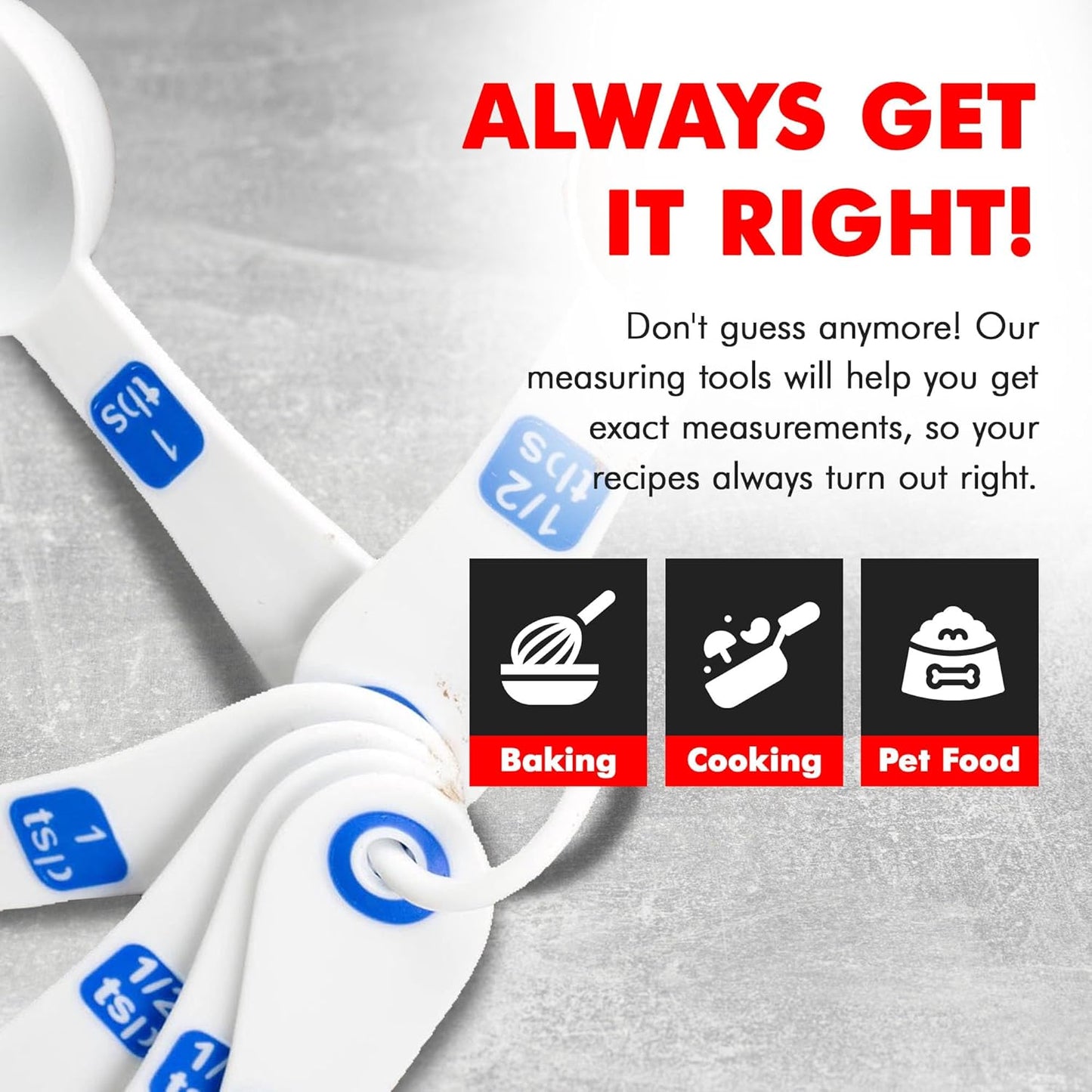 Chef Craft Easy to Read Plastic, Measuring Cup Set, 10 piece set, Blue