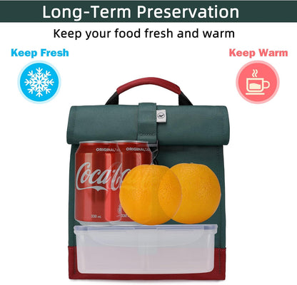 SUNNY BIRD Insulated Lunch Bag Pink Lunch Box Small Cooler Bag for Women, Girls, Adults and Teens (Pink)