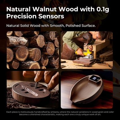 Premium Walnut Coffee Bean Scale - VABICA Handcrafted Espresso Scale