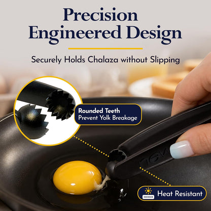 The Original Egg Tool. Engineered to instantly pick up that nasty glob of chalaza membrane off egg yolks. Picks up broken eggshell fragments with ease. Essential Kitchen Tool for food competitions.