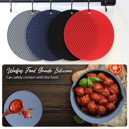 Joyhalo 4 Pack Trivets for Hot Dishes