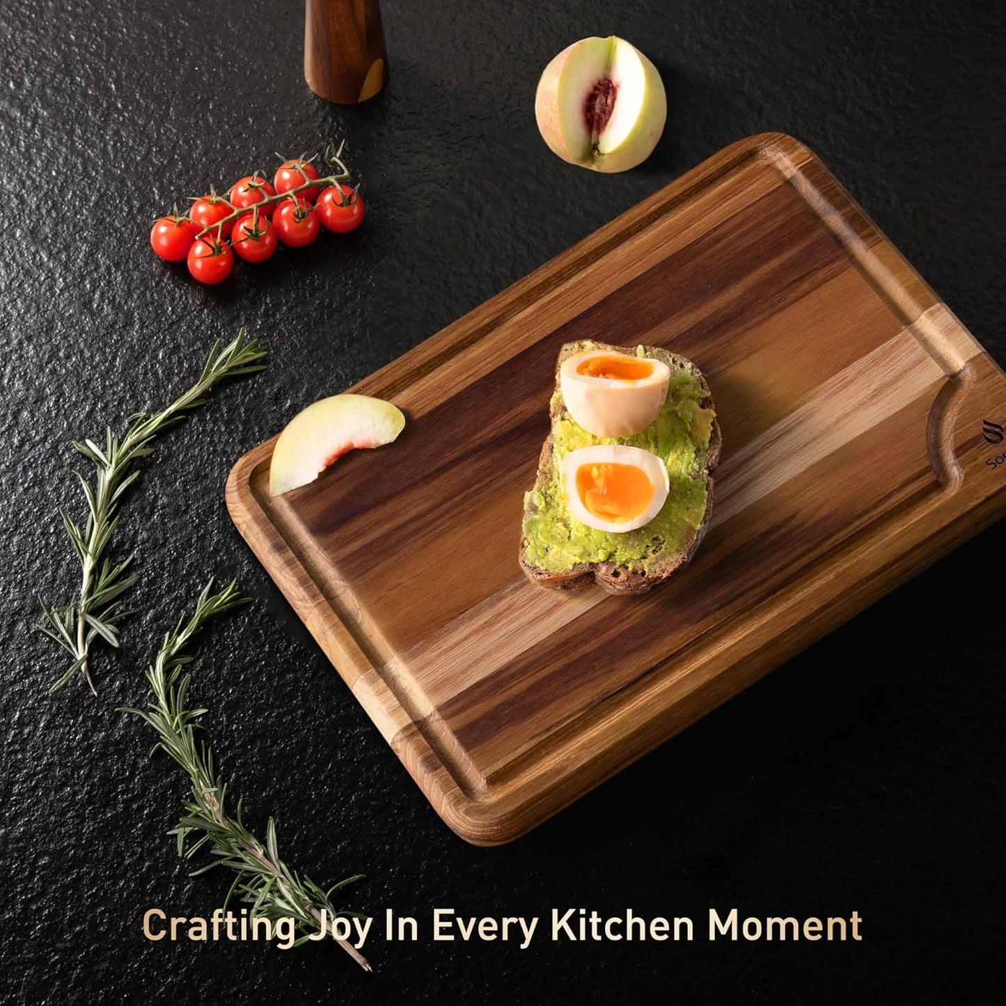 4 Pack Teak Wood Cutting Board Set for Kitchen Heavy Duty Non Toxic Non Slip Solid Thick Wood Haus Chopping Board Extra Large Big Small Meat Best Essential House Warming Hostess Host Gift