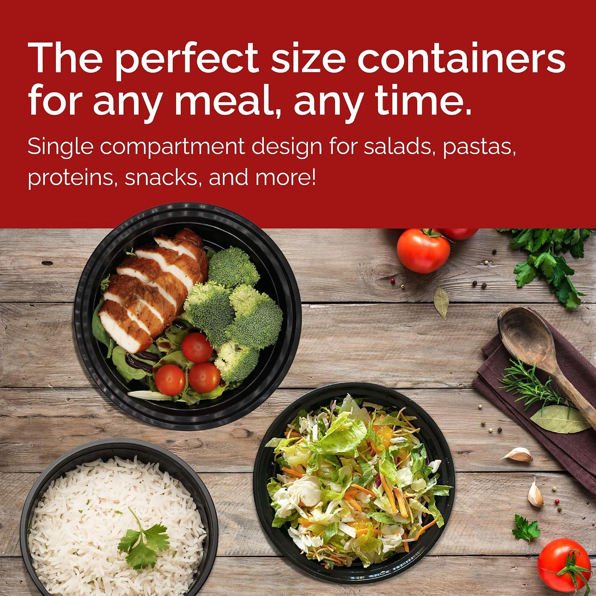 Reli. Meal Prep Container Bowls, 16 oz (25 Pack) Meal Prep Containers