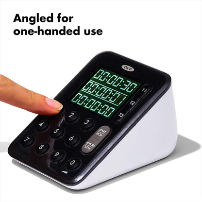 OXO Good Grips Digital Triple Kitchen Timer, Three 100-Hour Counters