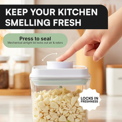 Bop Top Airtight Food Storage Containers with Lid 2 Cups / 16 oz | Kitchen Canister Sets | Air Tight Pantry Container | Pop Top Dry Food Storage Containers for Snacks, Sugar, Flour, Baking, Pasta