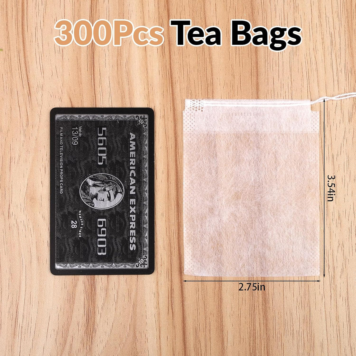300 Pcs Disposable Empty Tea Bags for Loose Leaf Tea