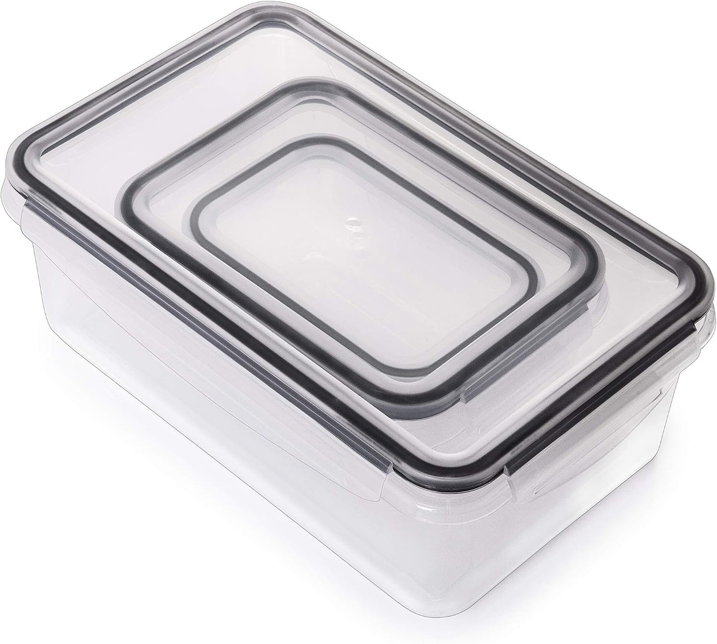 fullstar 50-Piece Plastic Food Storage Containers with Lids (24 Containers & 24 Lids) - Leakproof, BPA-Free, Meal Prep Containers, Reusable Lunch Storage Set for Kitchen Organization (Pack of 50)