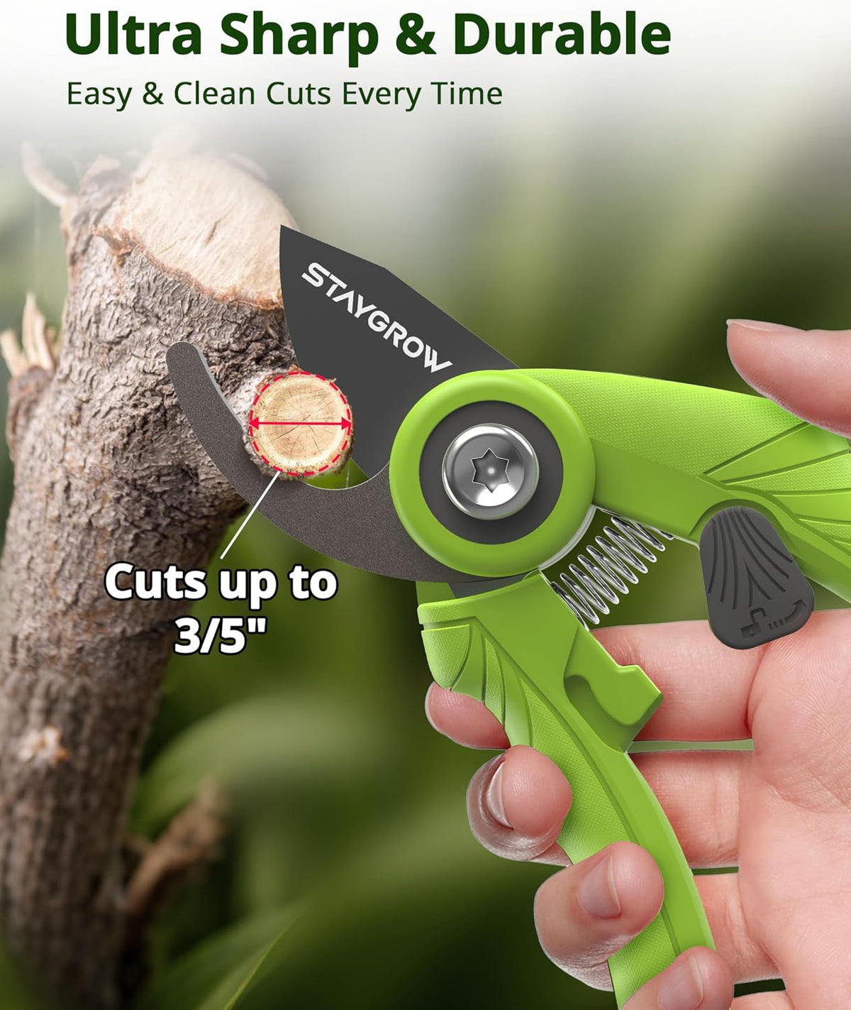 2pcs 6.5" Pruning Shears for Gardening Ultra Sharp Garden Scissors