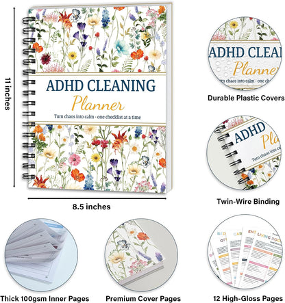 Magnetic Cleaning Schedule and Checklist Dry Erase Board - Reusable Cleaning Schedule for Home, Kitchen & Bathroom | Weekly & Monthly Chore Chart for Adults, Strong Magnet, Easy Erase