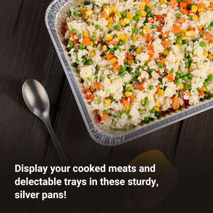 Nicole Home Collection Aluminum Pans With Lids Half Size 9x13 Extra Heavy Duty, Disposable Foil Pans For Baking (25 Sets)