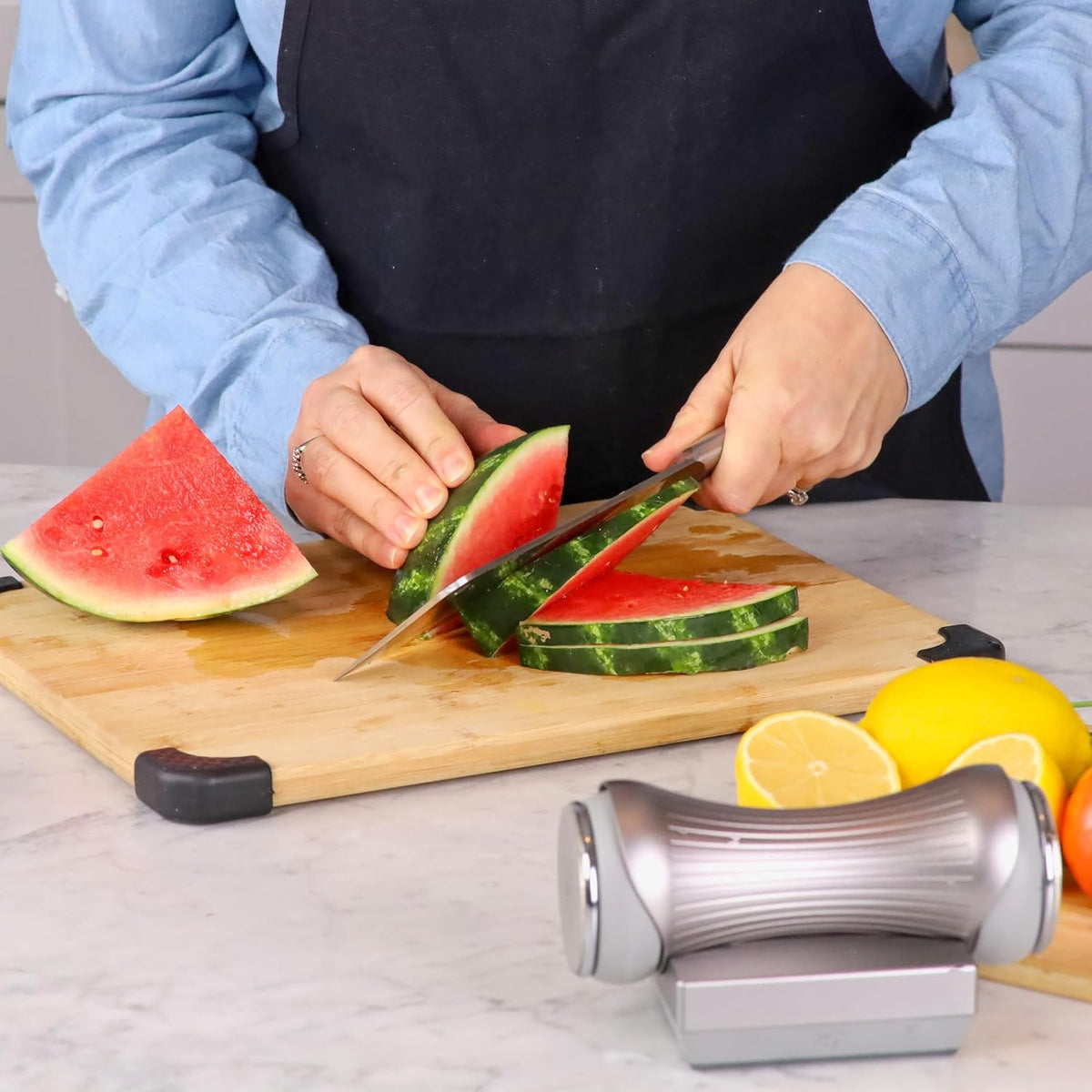 Rolling Knife Sharpener for Kitchen Knives, 4 Angles and 4 Discs