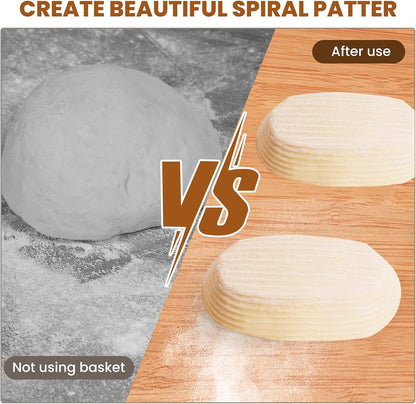 Kikcoin Banneton Bread Proofing Basket, 5 Inch Mini Banneton Basket