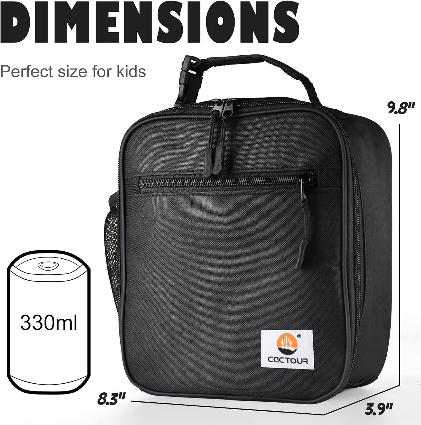 CaCTOUR Lunch Box Kids,Premium Insulated Lunchbox for Girls Boys,Soft Mini Cooler Bag Back to School Thermal Reusable Lunch Bag for Work School Picnic (Blue)