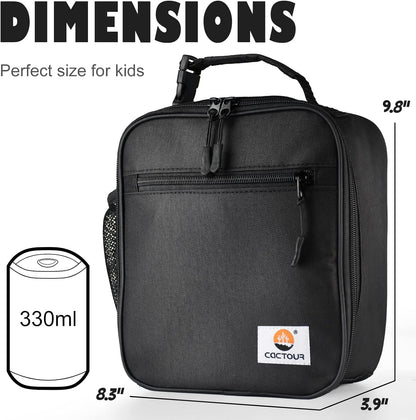 CaCTOUR Lunch Box Kids,Premium Insulated Lunchbox for Girls Boys,Soft Mini Cooler Bag Back to School Thermal Reusable Lunch Bag for Work School Picnic (Blue)