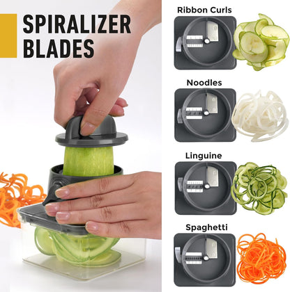 MUELLER HOME Pro-Series 10-in-1 Stainless Steel Multi Vegetable Chopper