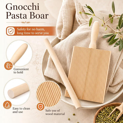 Oruola 2 Sets Gnocchi Board Wood,Gnocchi Maker Set