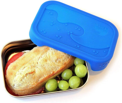 ECOlunchbox Splash Box Leakproof Stainless Bento Lunch Container With Silicone Lid | Holds 3 Cups (equivalent to 24 oz & 709 ml) | Measures 6.5 x 4.75 x 2 inches (16.5 x 12 x 5 cm) | 100% Plastic-Free