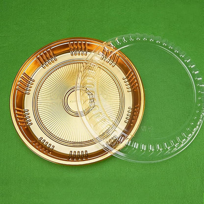5 Pcs Disposable Pie Carrier with Clear Lid Round Cake Cupcake Container for Pies Cake Slice Candy Pizza Salads Meal Prep (11 Inch)