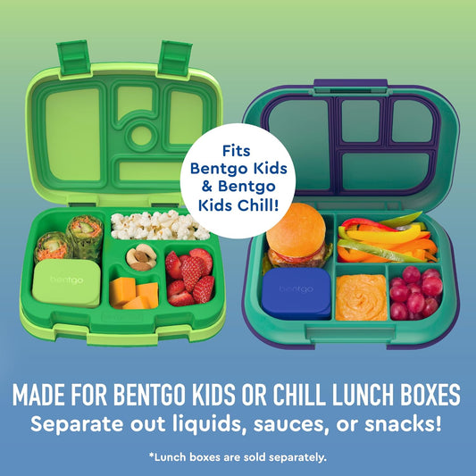 Bentgo Sidekicks 2-Pack Silicone Container Set - Dipping Sauce Cups for Condiments & Small Snacks, Reusable, Durable, & Leak-Proof Liquid Storage, Salad Dressing Container - 2.6 oz (Lavender & Pink)