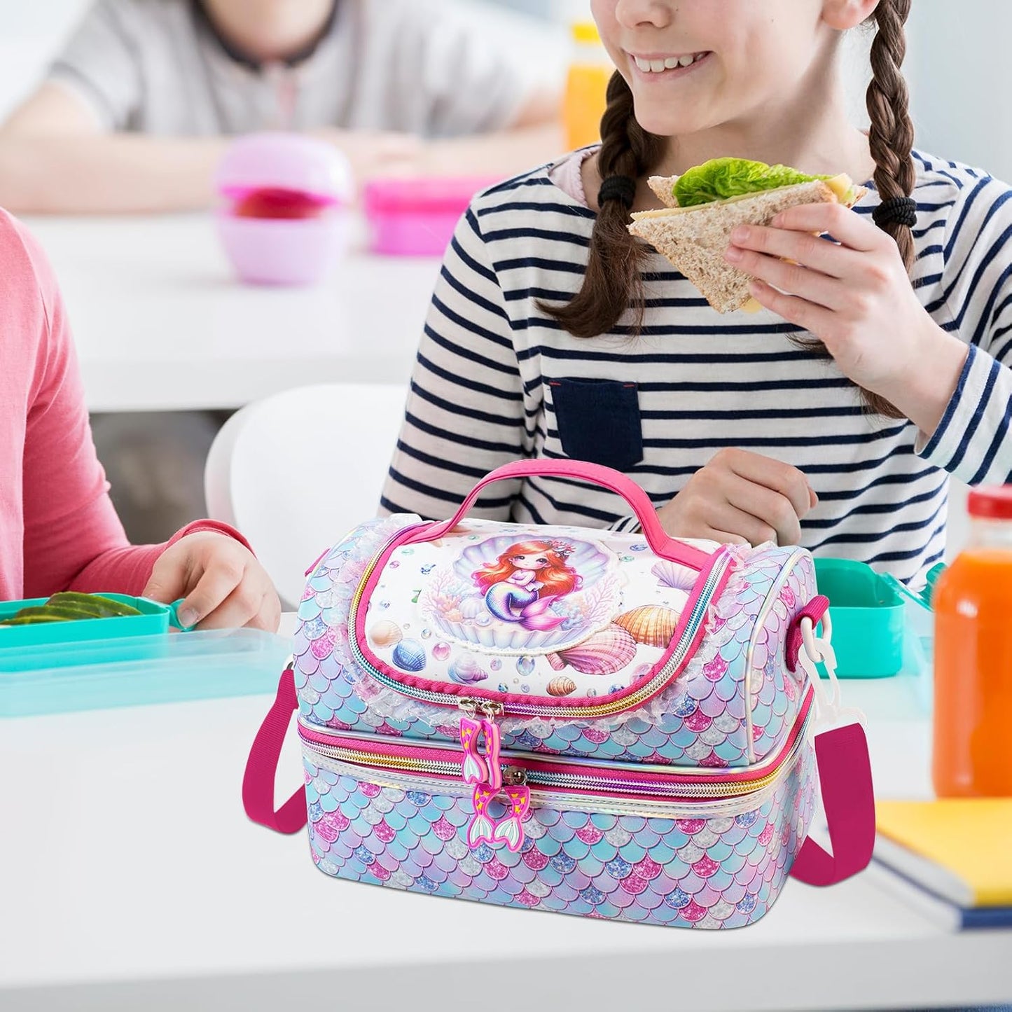RLGPBON Lunch Bag Kids,Boys Lunch Box,Space Lunch Bag Toddler Teen Boys,School Daycare Cute Travel bags