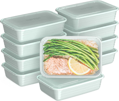 Bentgo Prep - 20-Piece 1-Compartment Reusable Meal Prep Containers with Lids, PFAS & BPA Free Materials, Durable, Microwave, Freezer, & Dishwasher Safe To Go Food Storage (Gold)
